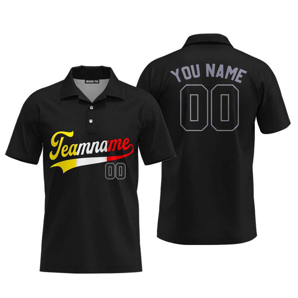 Custom Black Yellow White Red Grey Custom Polo Shirt For Men