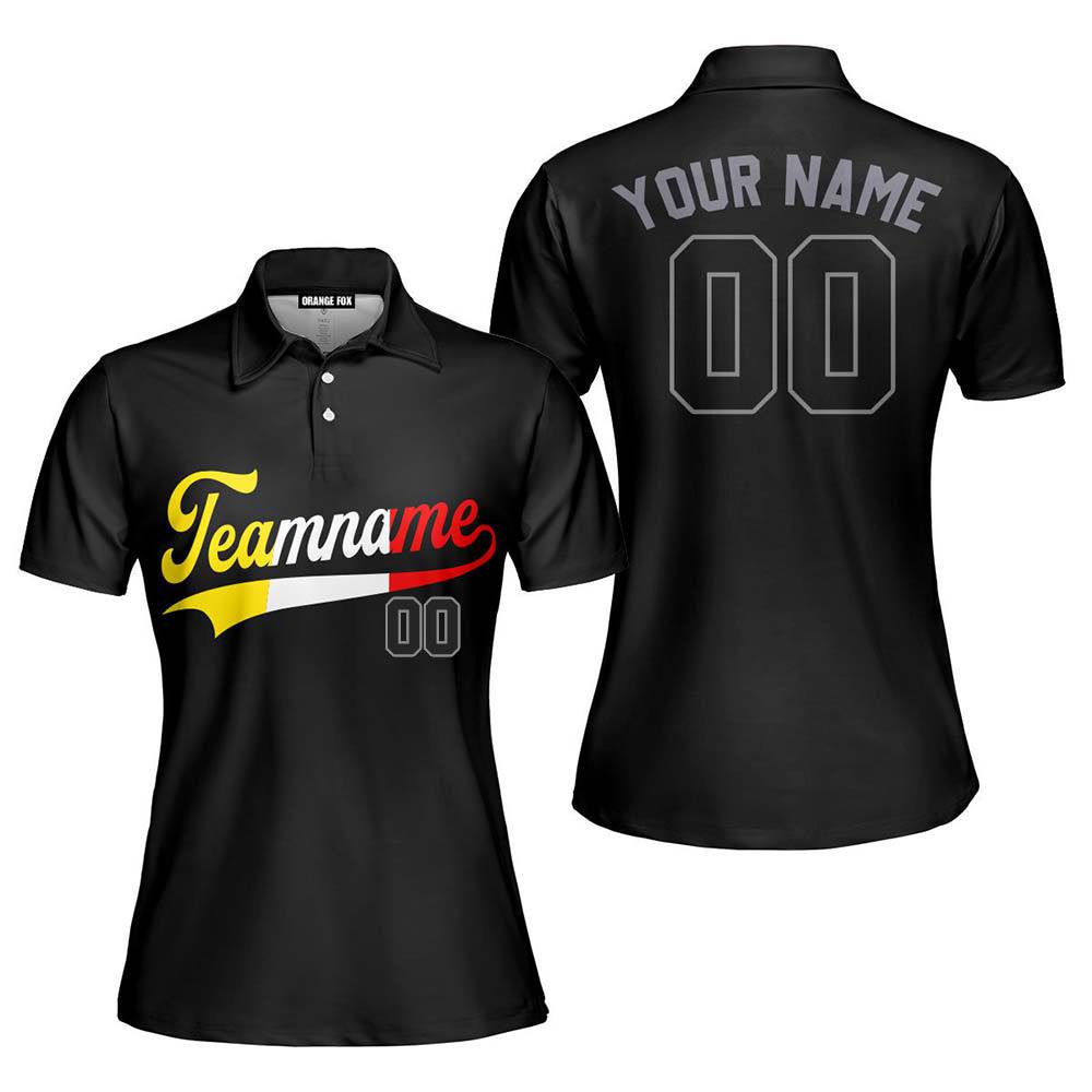 Custom Black Yellow White Red Grey Custom Polo Shirt For Women