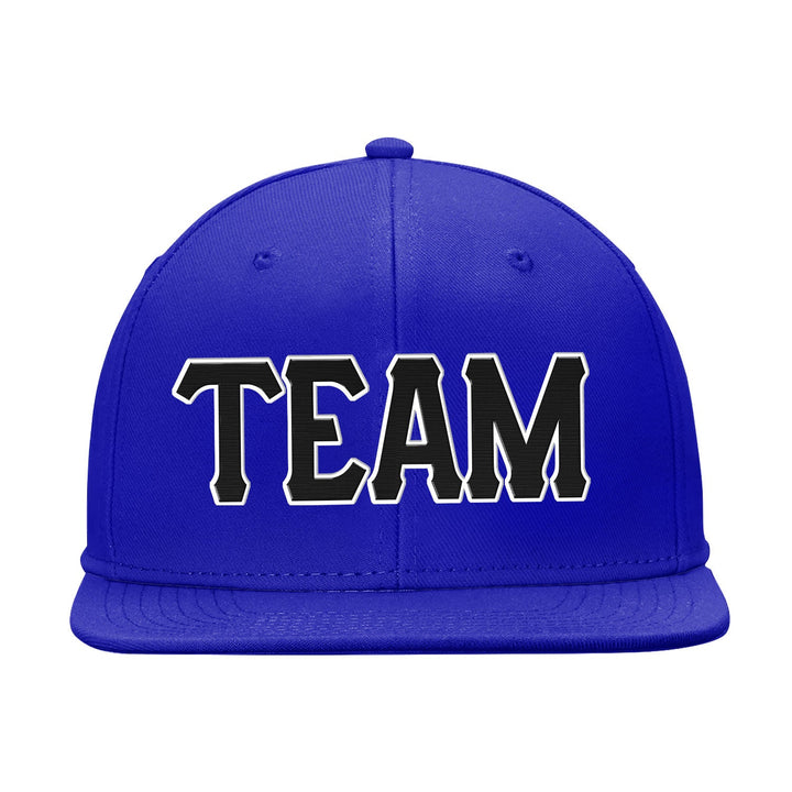 Custom Blue Black And White Snapback Hat