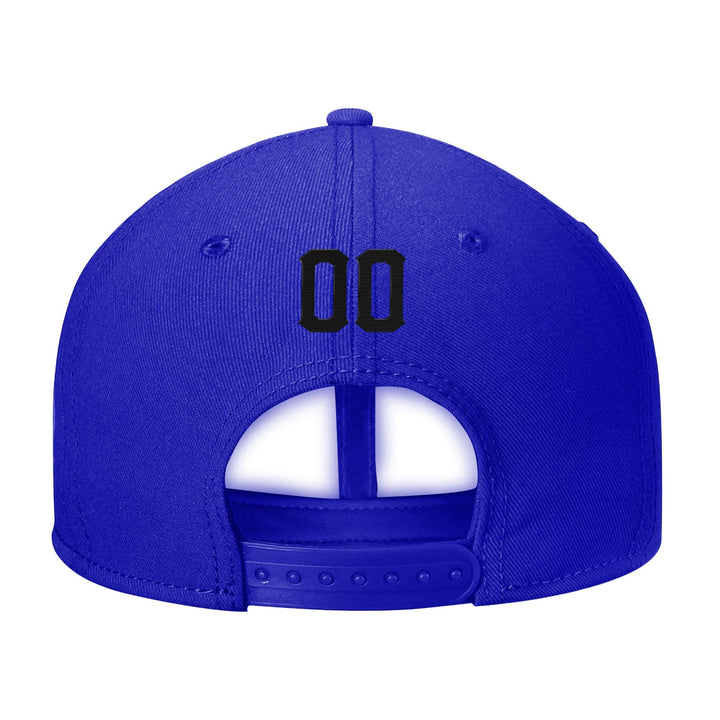 Custom Blue Black And White Snapback Hat