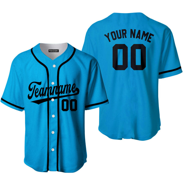 Custom Blue Black Custom Baseball Jerseys For Men & Women