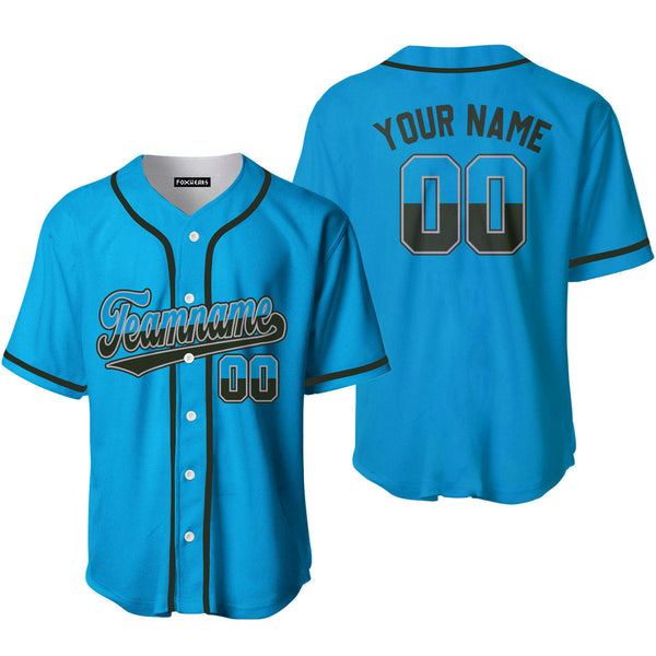 Custom Blue Black Fade Custom Baseball Jerseys For Men & Women