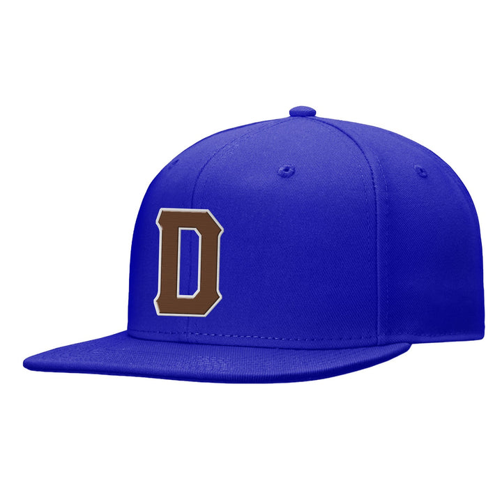 Custom Blue Brown And White Snapback Hat