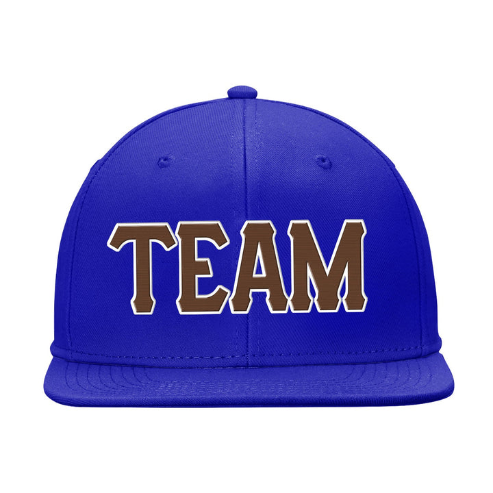 Custom Blue Brown And White Snapback Hat