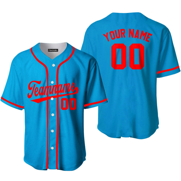 Custom Blue Red Custom Baseball Jerseys For Men & Women