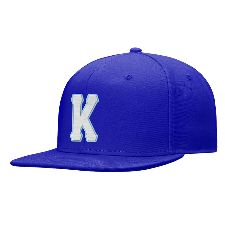 Custom Blue White And Light Blue Snapback Hat