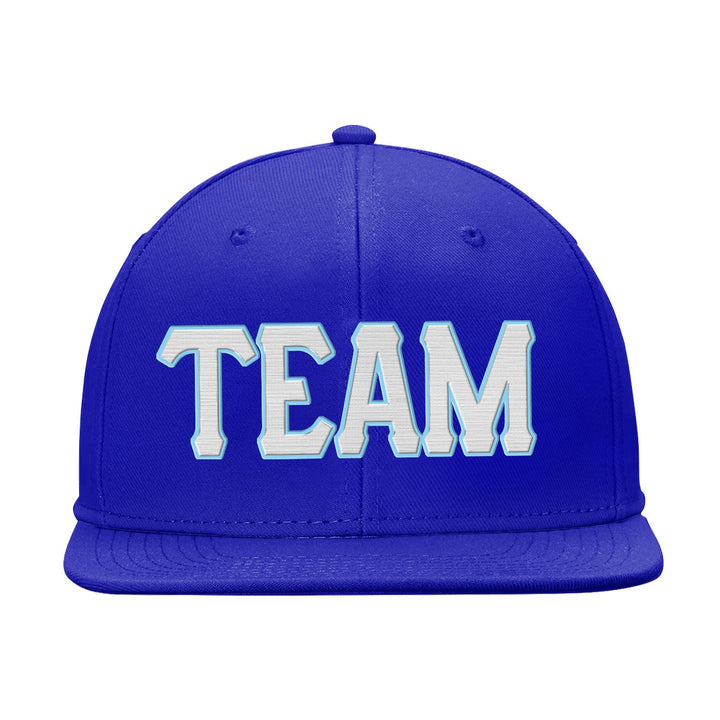 Custom Blue White And Light Blue Snapback Hat