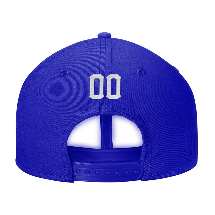 Custom Blue White And Light Blue Snapback Hat