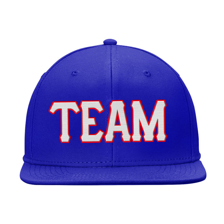 Custom Blue White And Red Snapback Hat