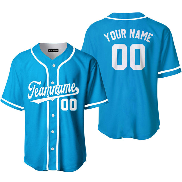 Custom Blue White Custom Baseball Jerseys For Men & Women