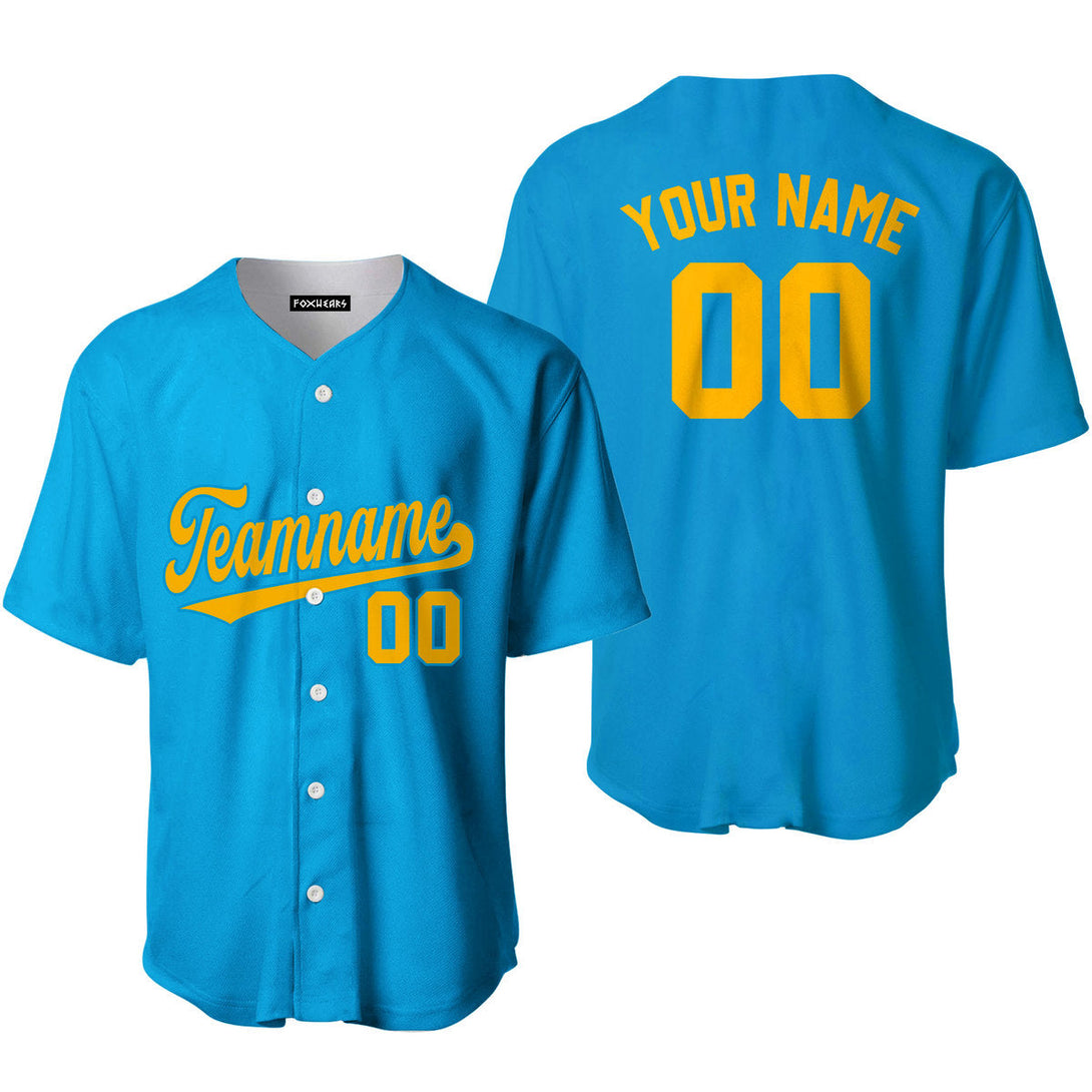 Custom Blue Yellow Custom Baseball Jerseys For Men & Women