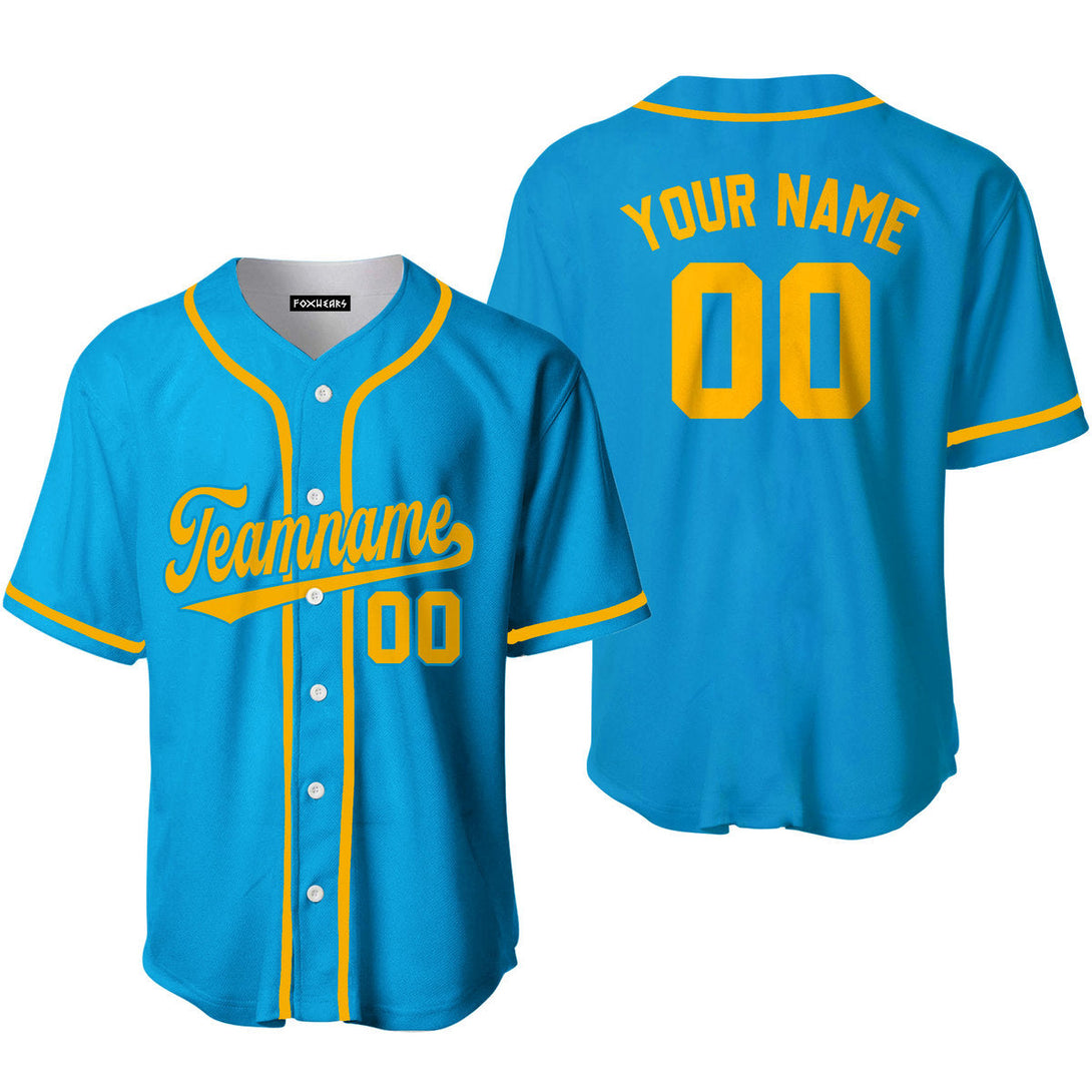 Custom Blue Yellow Custom Baseball Jerseys For Men & Women