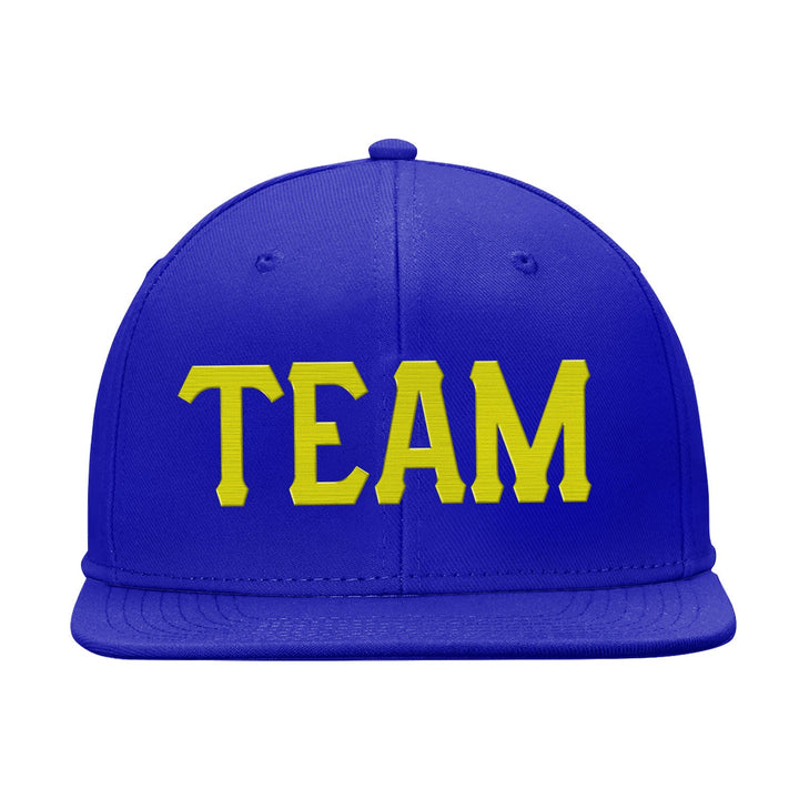 Custom Blue Yellow Snapback Hat