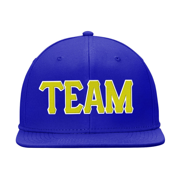 Custom Blue Yellow White Snapback Hat