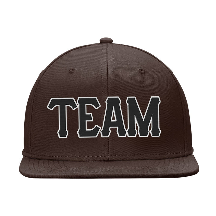 Custom Brown Black And White Snapback Hat