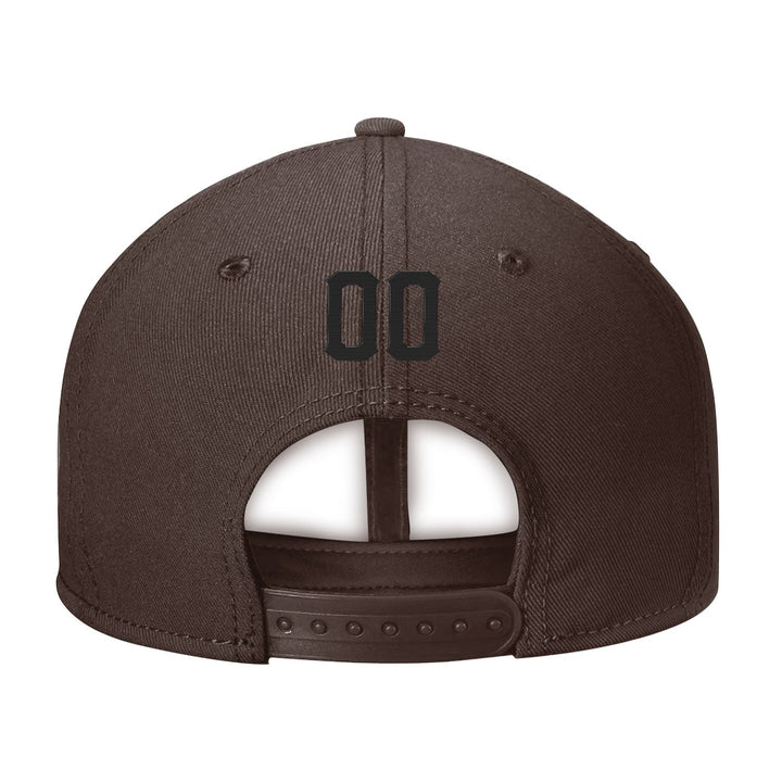 Custom Brown Black And White Snapback Hat