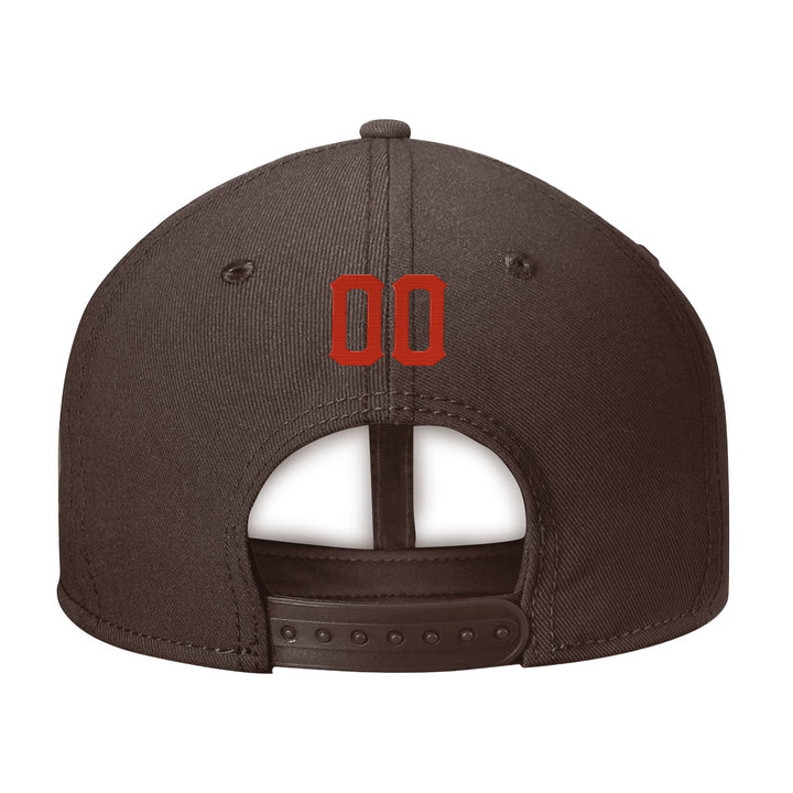 Custom Brown Orange And White Snapback Hat