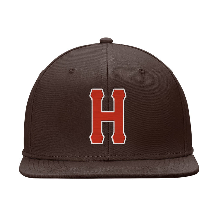 Custom Brown Orange And White Snapback Hat