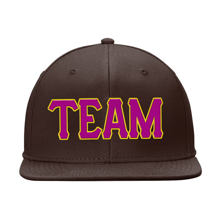 Custom Brown Purple And Yellow Snapback Hat