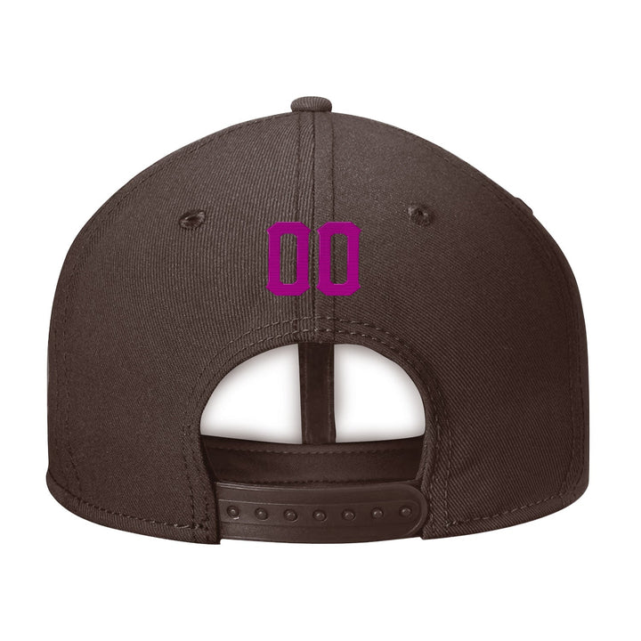 Custom Brown Purple And Yellow Snapback Hat