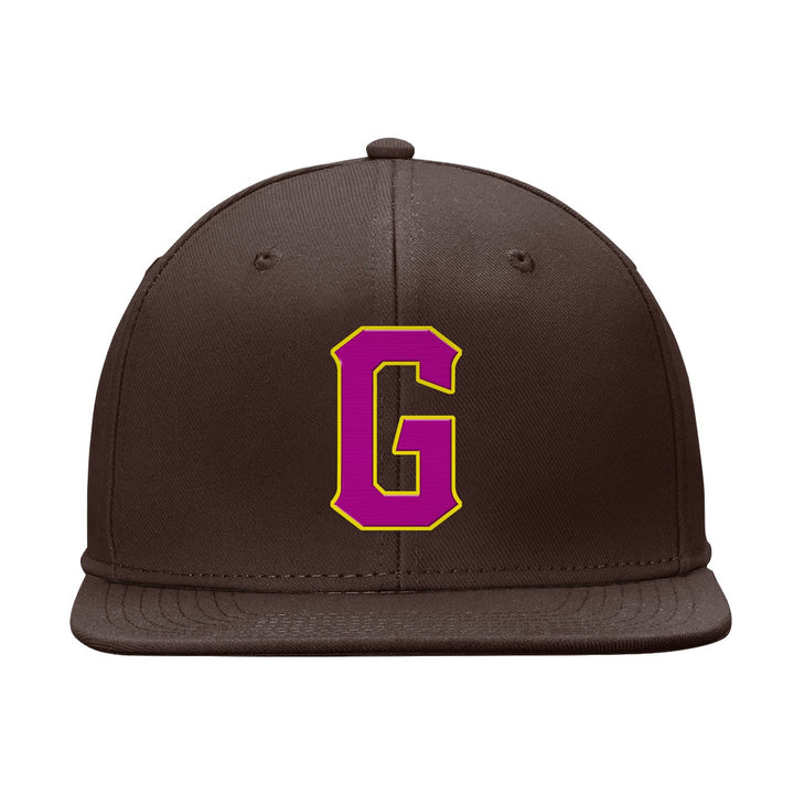 Custom Brown Purple And Yellow Snapback Hat