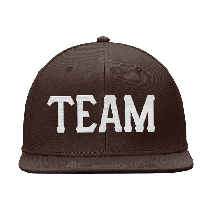 Custom Brown White Snapback Hat