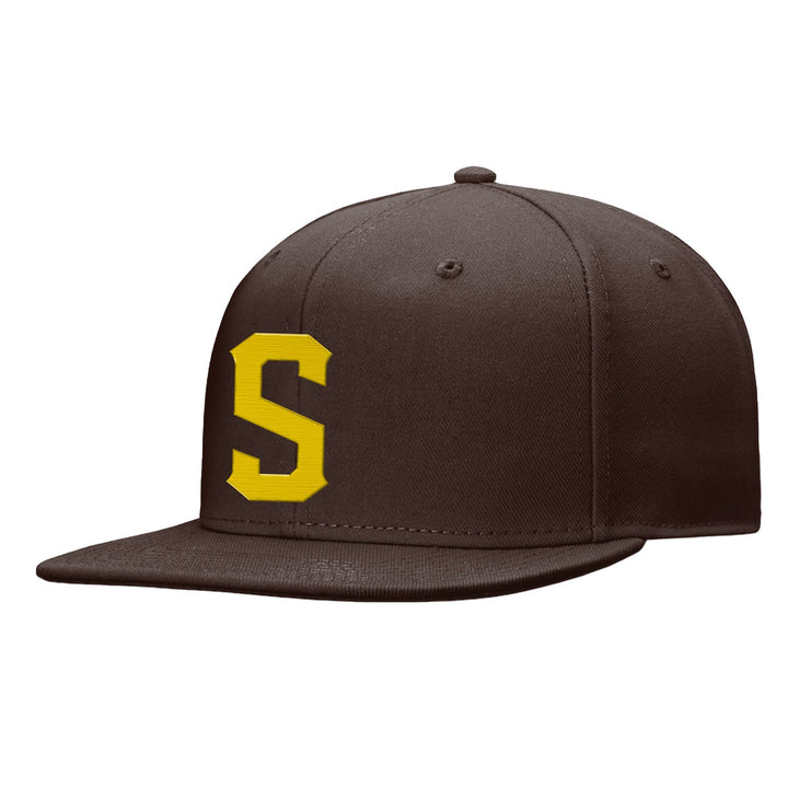 Custom Brown Yellow Snapback Hat