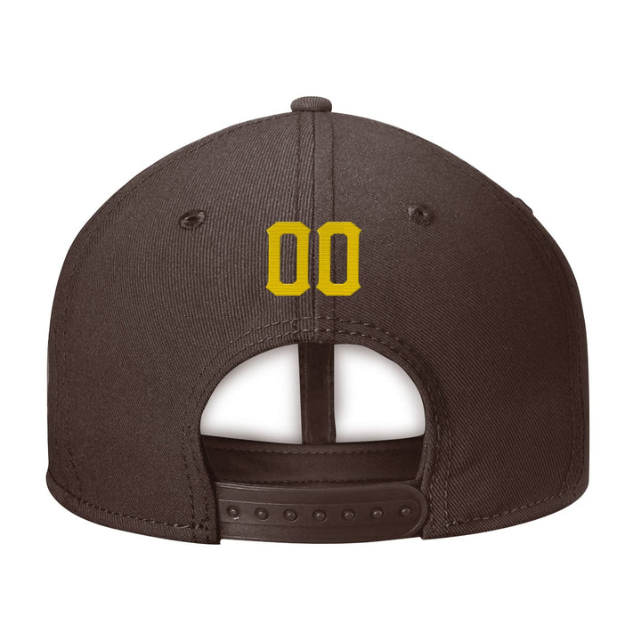 Custom Brown Yellow Snapback Hat