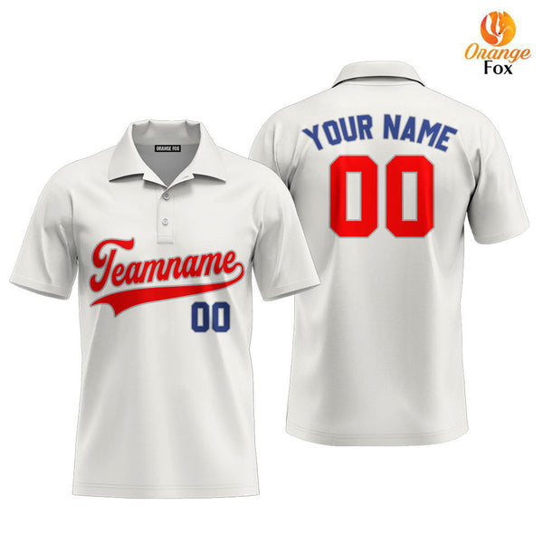 Custom Cream Orange Navy Blue Grey Custom Polo Shirt For Men