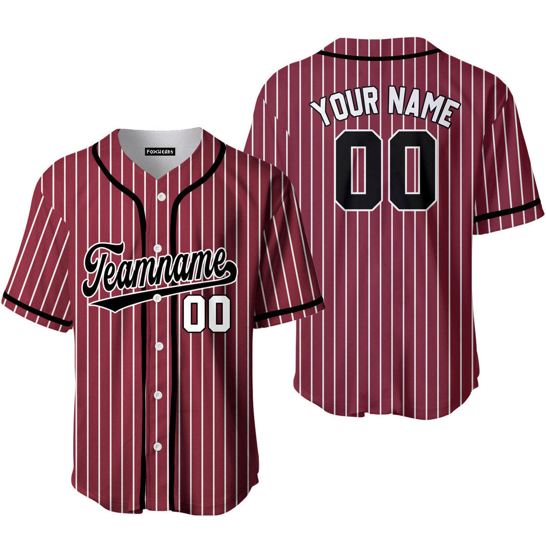 Custom Crimson White Pinstripe Black Yellow Baseball Jerseys For Men & Women