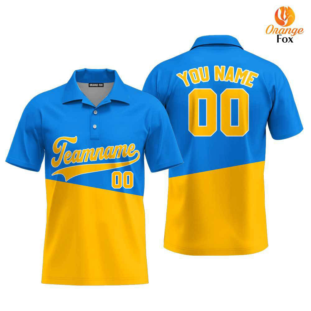 Custom Gold And White Custom Polo Shirt For Men