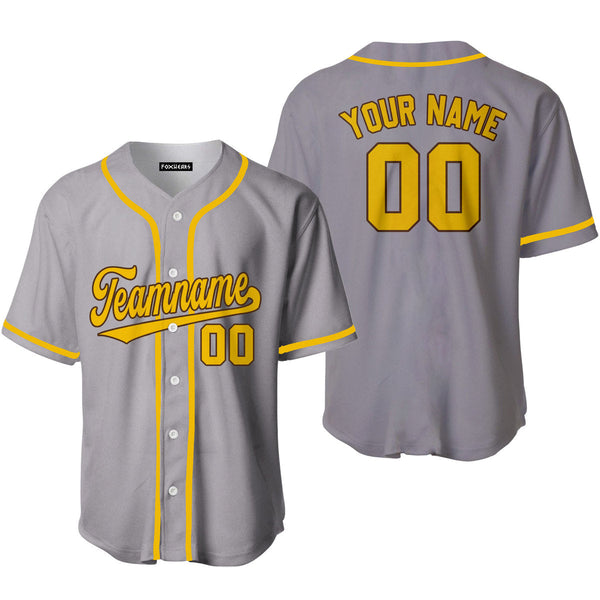 Custom Gray Gold Brown Custom Baseball Jerseys For Men & Women