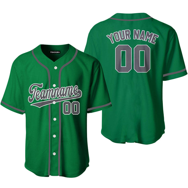 Custom Green Dark Gray White Custom Baseball Jerseys For Men & Women