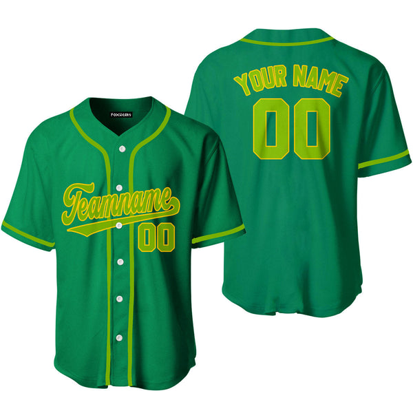 Custom Green Neon Green Yellow Custom Baseball Jerseys For Men & Women