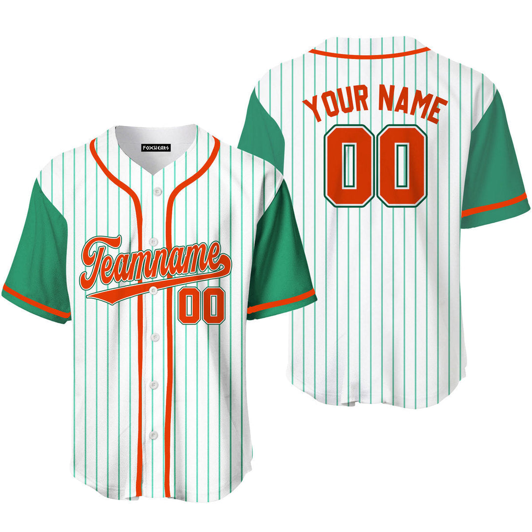 Custom Green White Raglan Red Green Baseball Jerseys For Men & Women