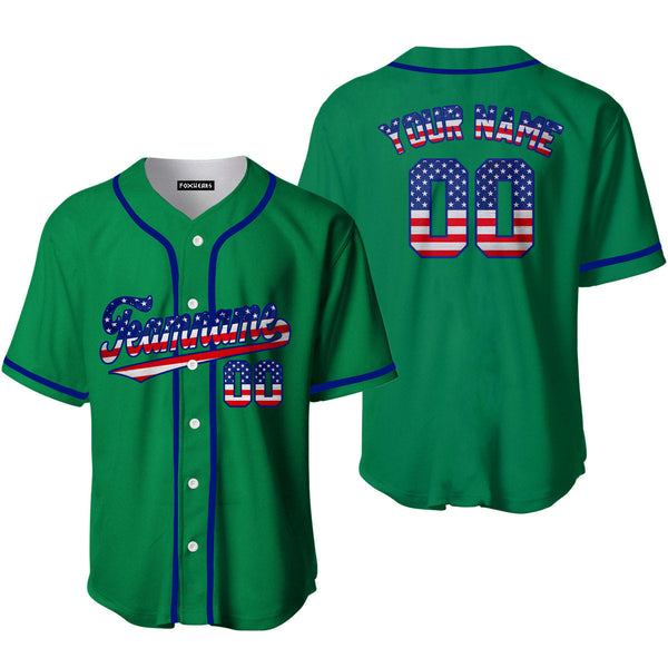 Custom Kelly Green Retro American Custom Baseball Jerseys For Men & Women