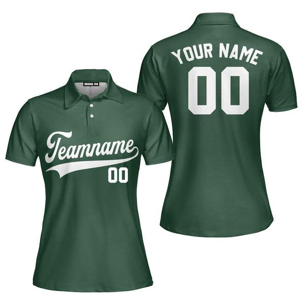 Custom Kelly Green White Custom Polo Shirt For Women