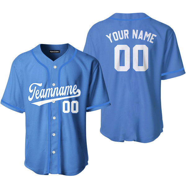 Custom Light Blue White Light Blue Custom Baseball Jerseys For Men & Women