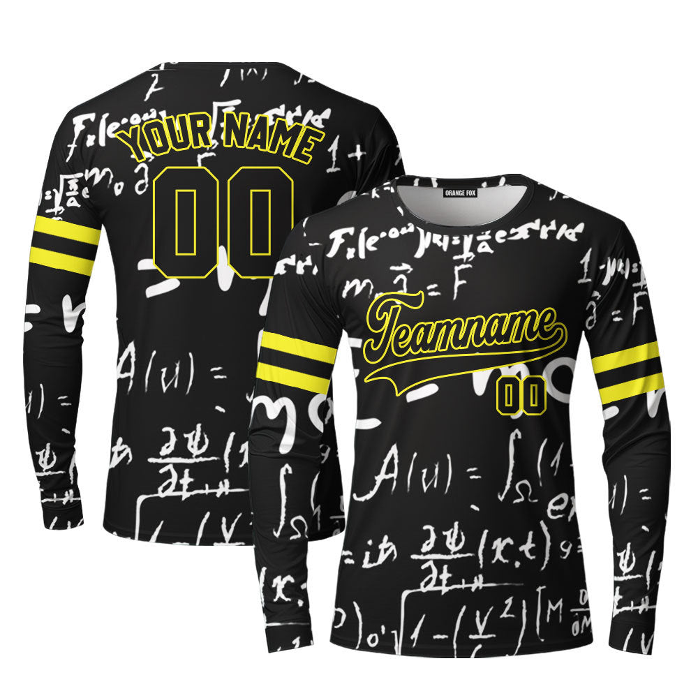 Custom Love Physics Pattern White Black Custom Long Sleeve T-Shirt For Men & Women