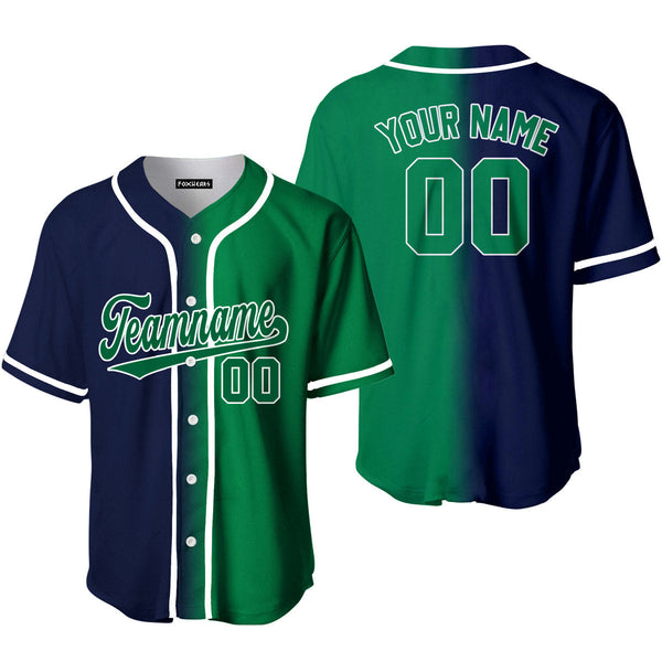 Custom Navy White Kelly Green Fade Fashion Baseball Jerseys For Men & Women