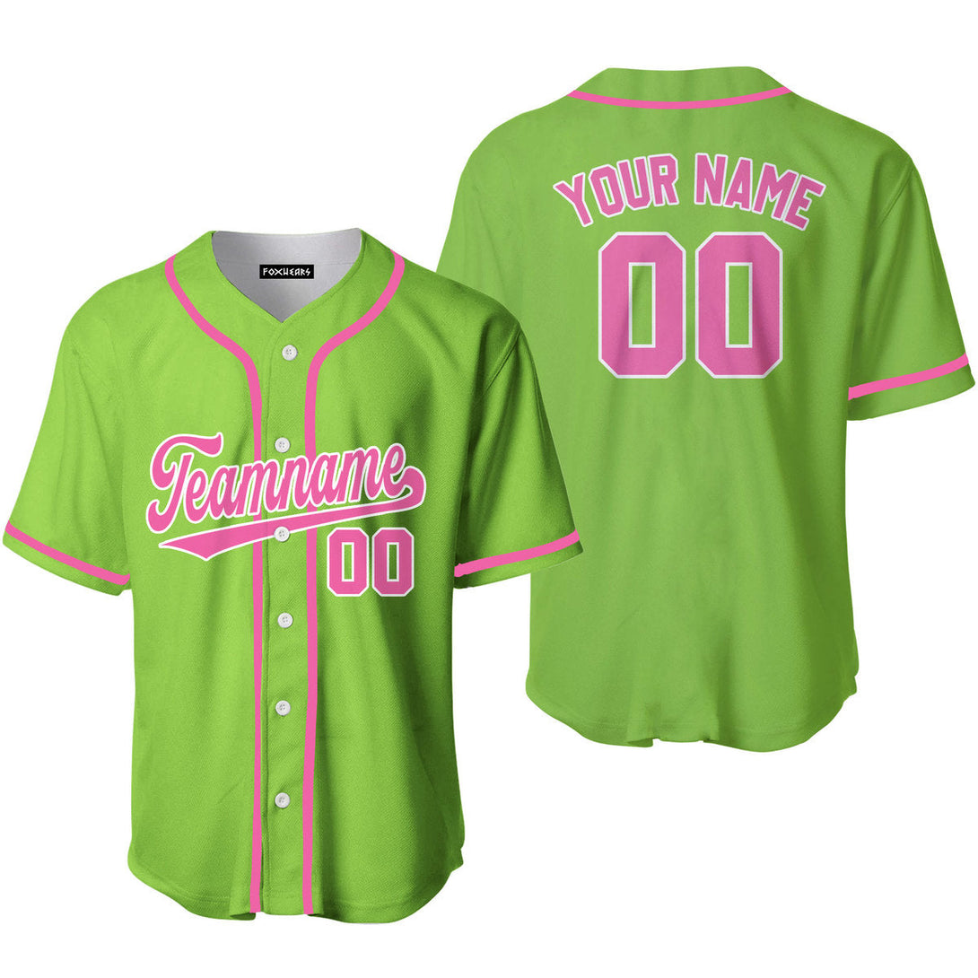 Custom Neon Green Pink White Custom Baseball Jerseys For Men & Women