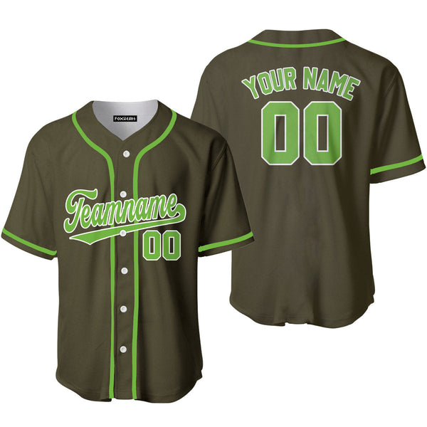 Custom Olive Neon Green White Custom Baseball Jerseys For Men & Women