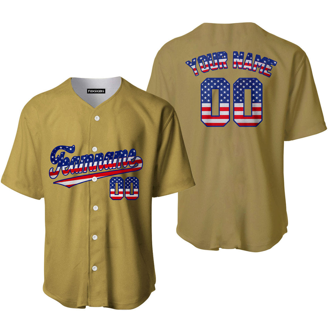 Custom Olive Retro American Custom Baseball Jerseys For Men & Women