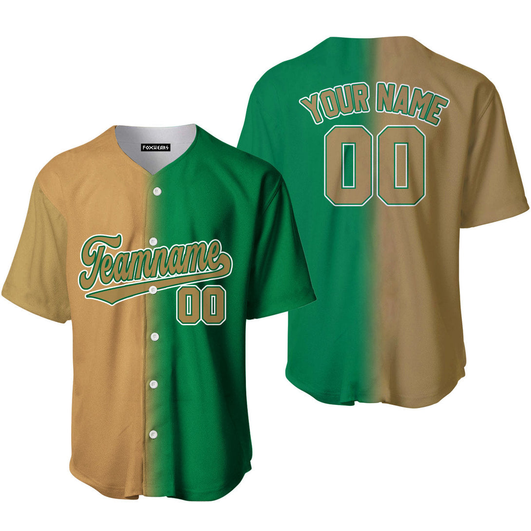 Custom Olive White Kelly Green Fade Fashion Baseball Jerseys For Men & Women