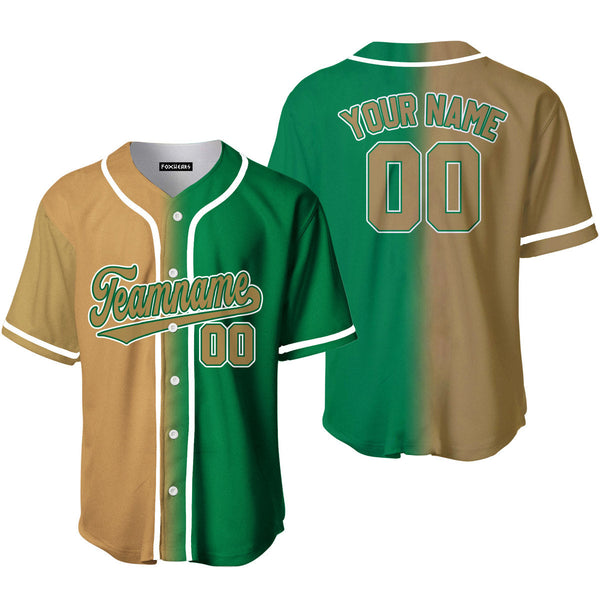 Custom Olive White Kelly Green Fade Fashion Baseball Jerseys For Men & Women