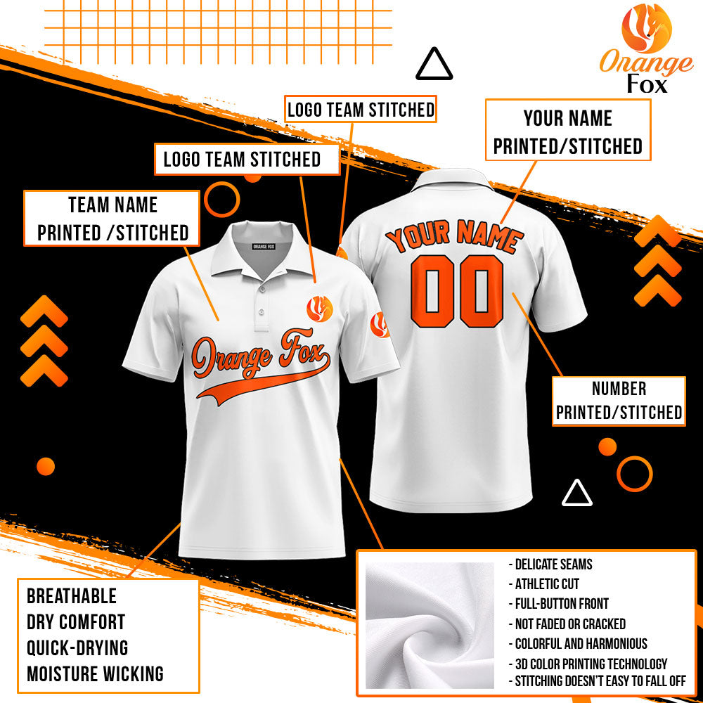 Custom Orange Black And Orange Custom Polo Shirt For Men