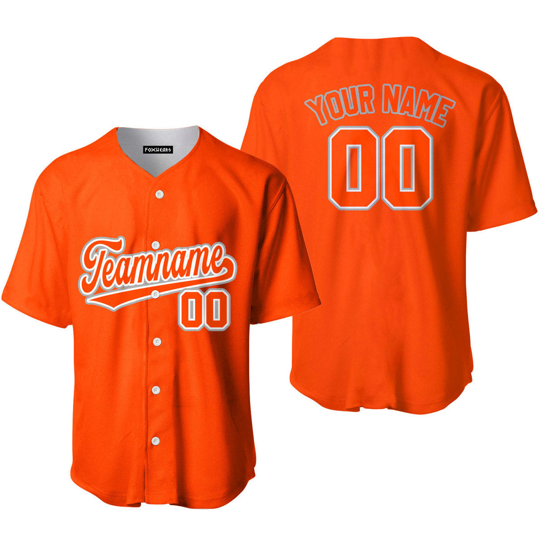 Custom Orange White And Orange Custom Baseball Jerseys For Men & Women