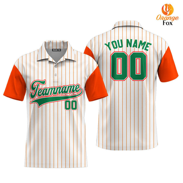 Custom Orange White Raglan Green Red Custom Polo Shirt For Men