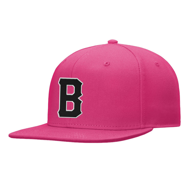 Custom Pink Black And White Snapback Hat