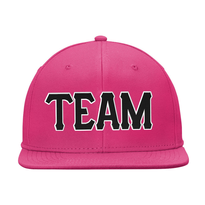 Custom Pink Black And White Snapback Hat